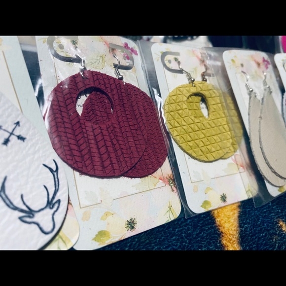 Leather Earrings - Picture 7 of 14